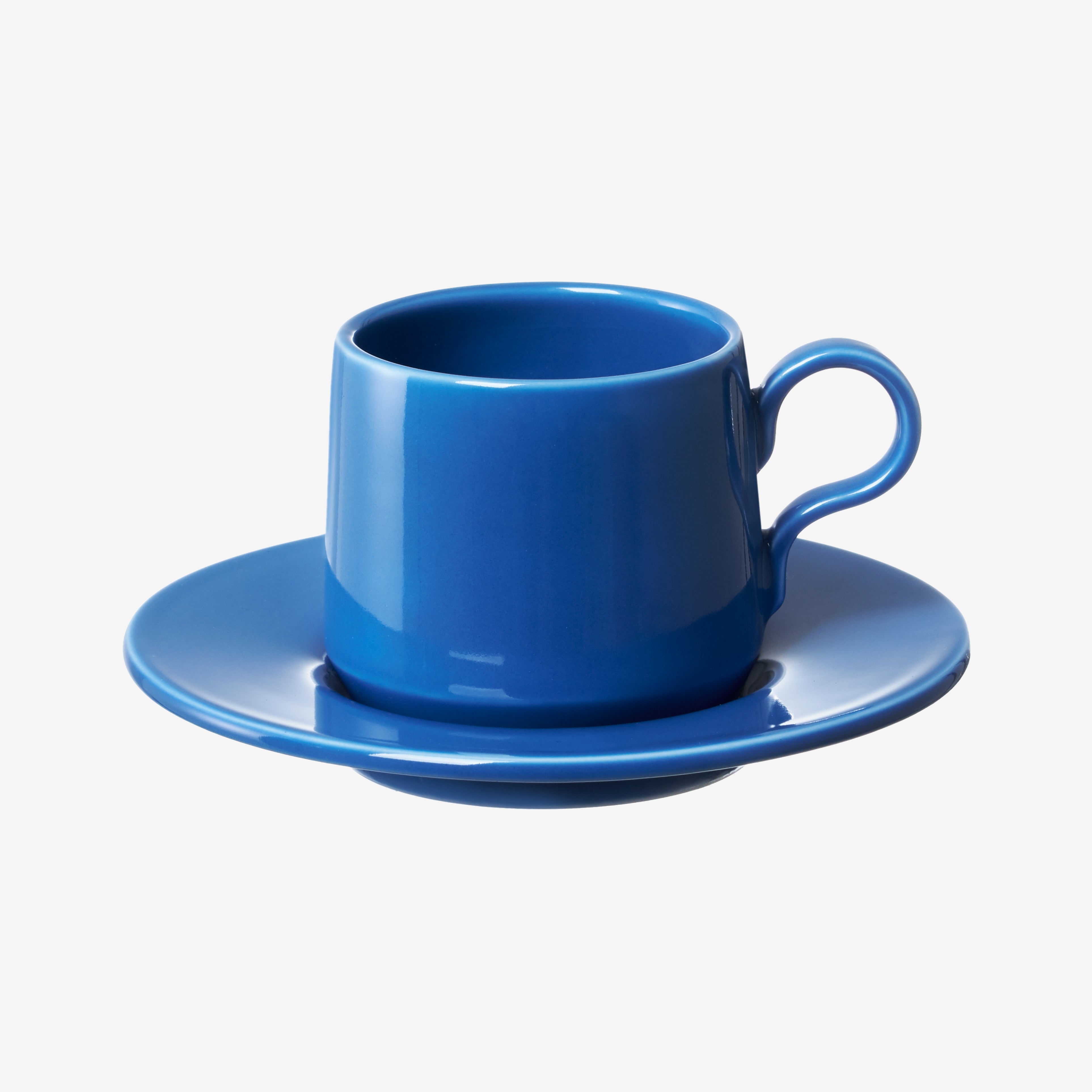 5 oz baby blue double espresso cup, Ball handle espresso cup – doppiocotto